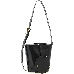 Black Calfskin Shoulder Bag