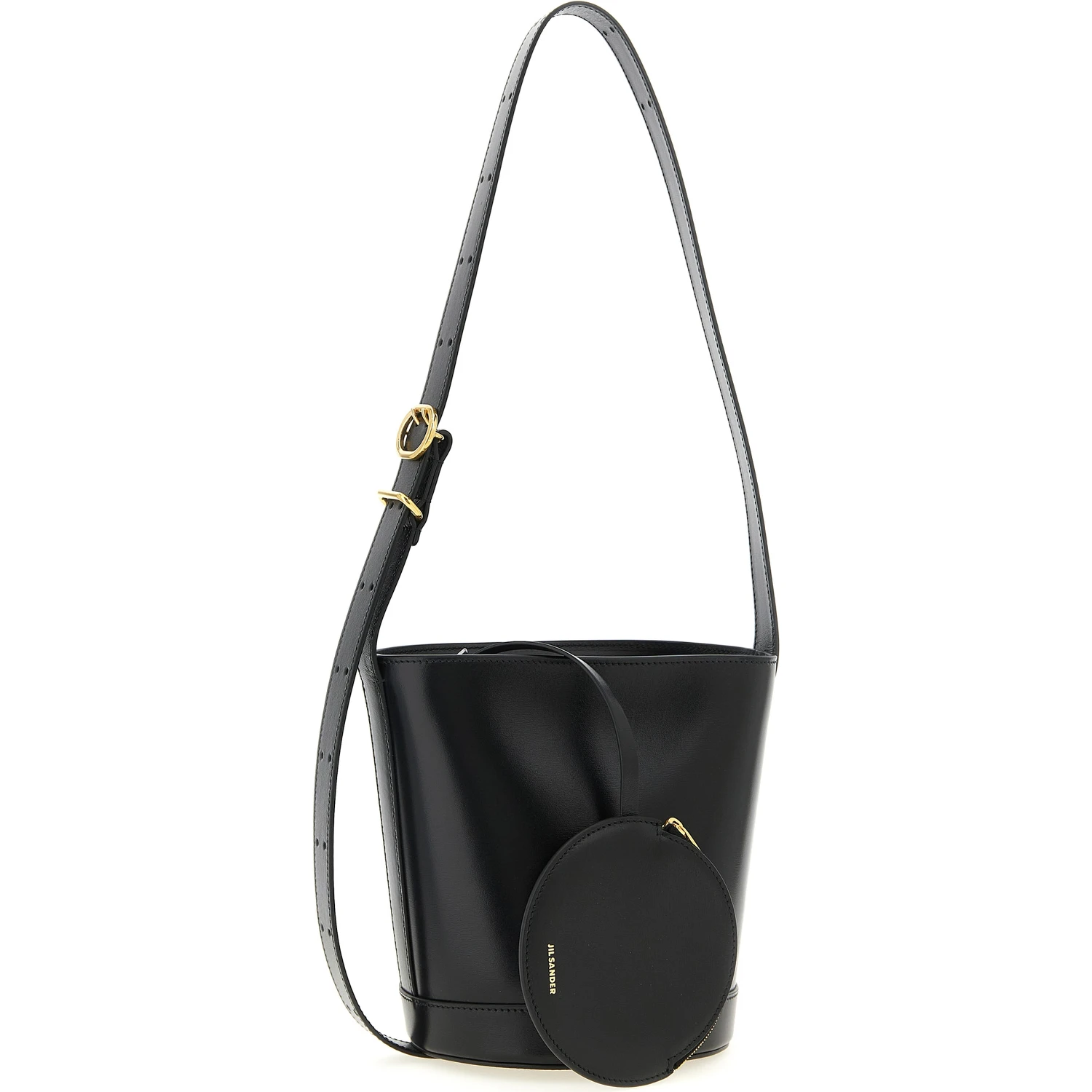 Black Calfskin Shoulder Bag