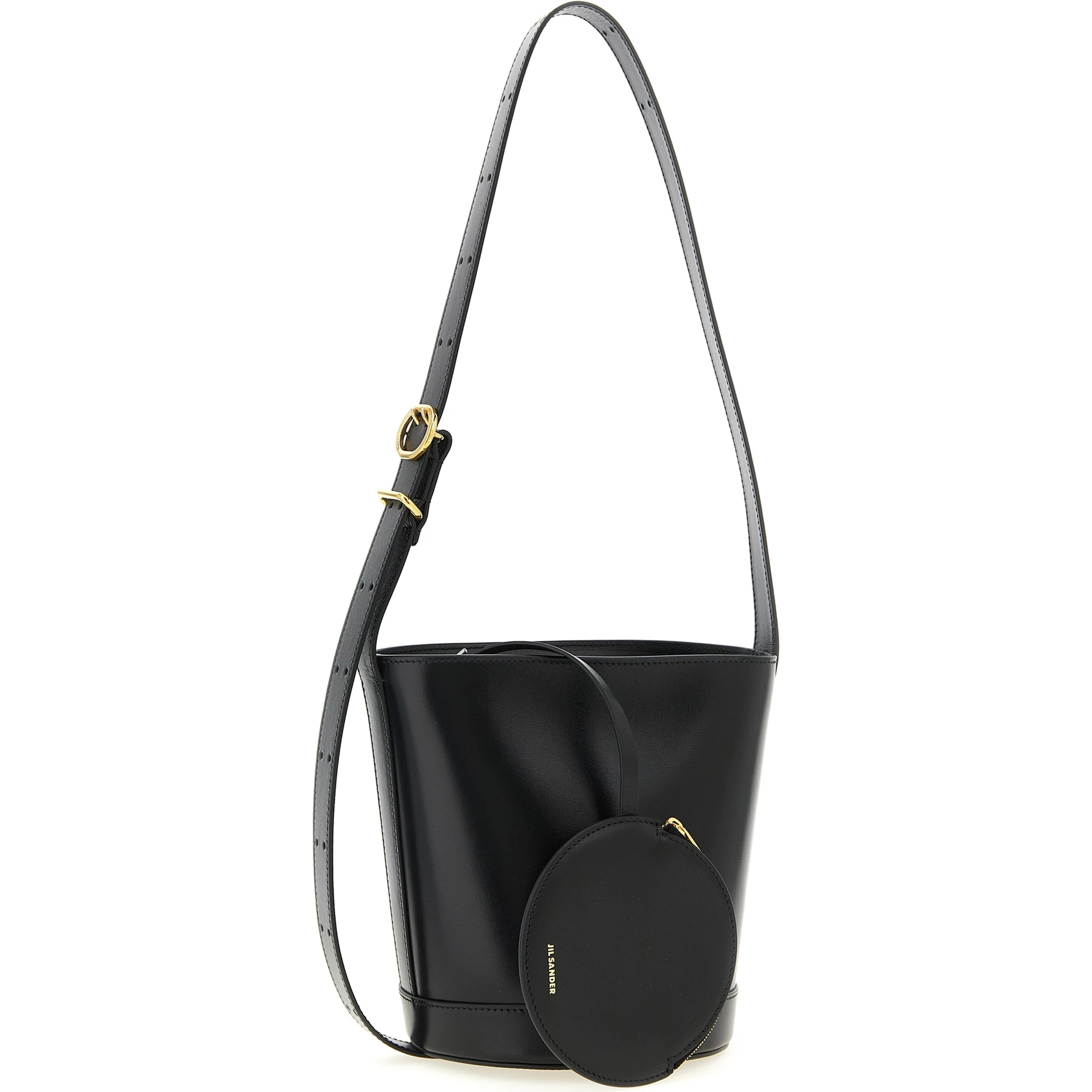 Black Calfskin Shoulder Bag