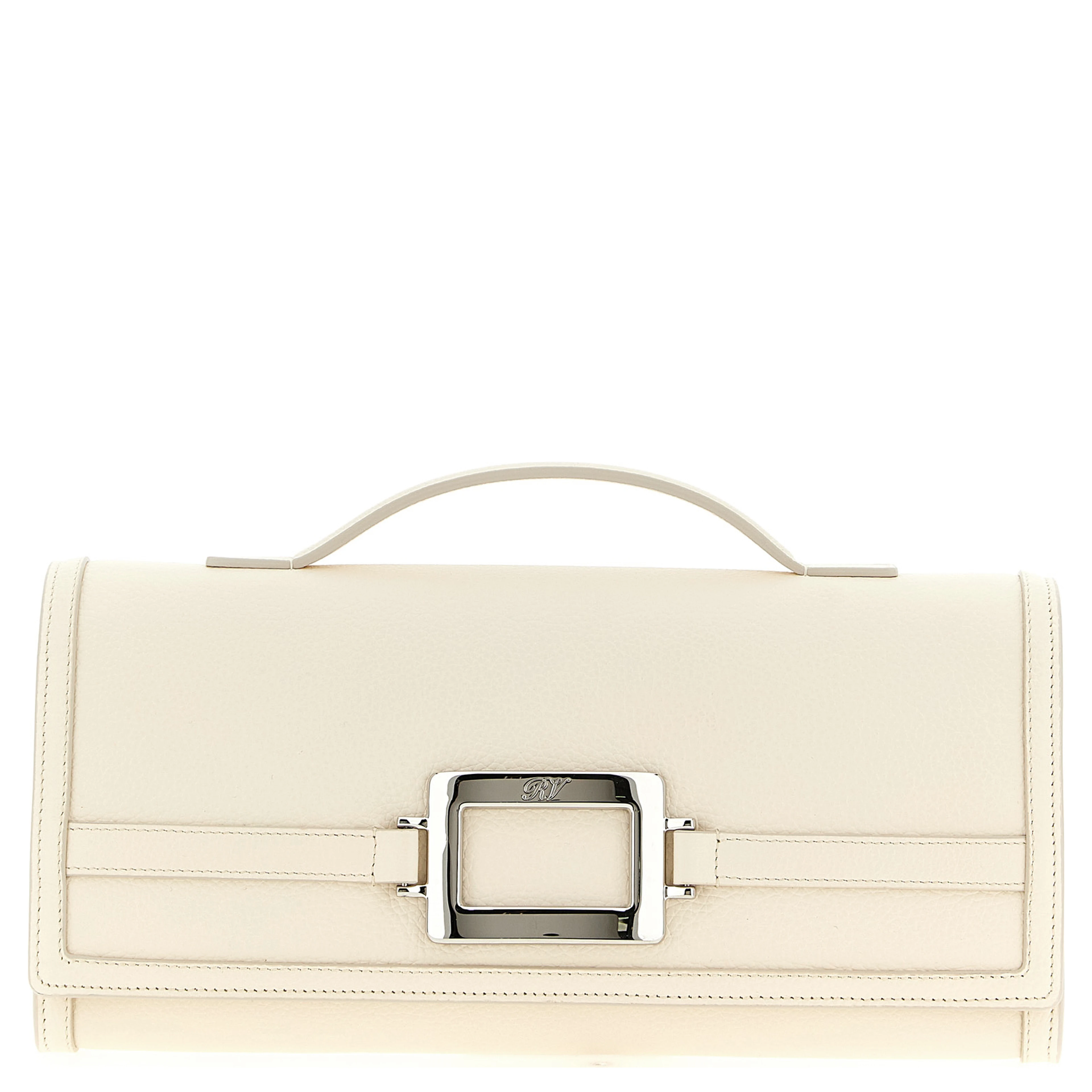 White Calfskin Clutch Bag