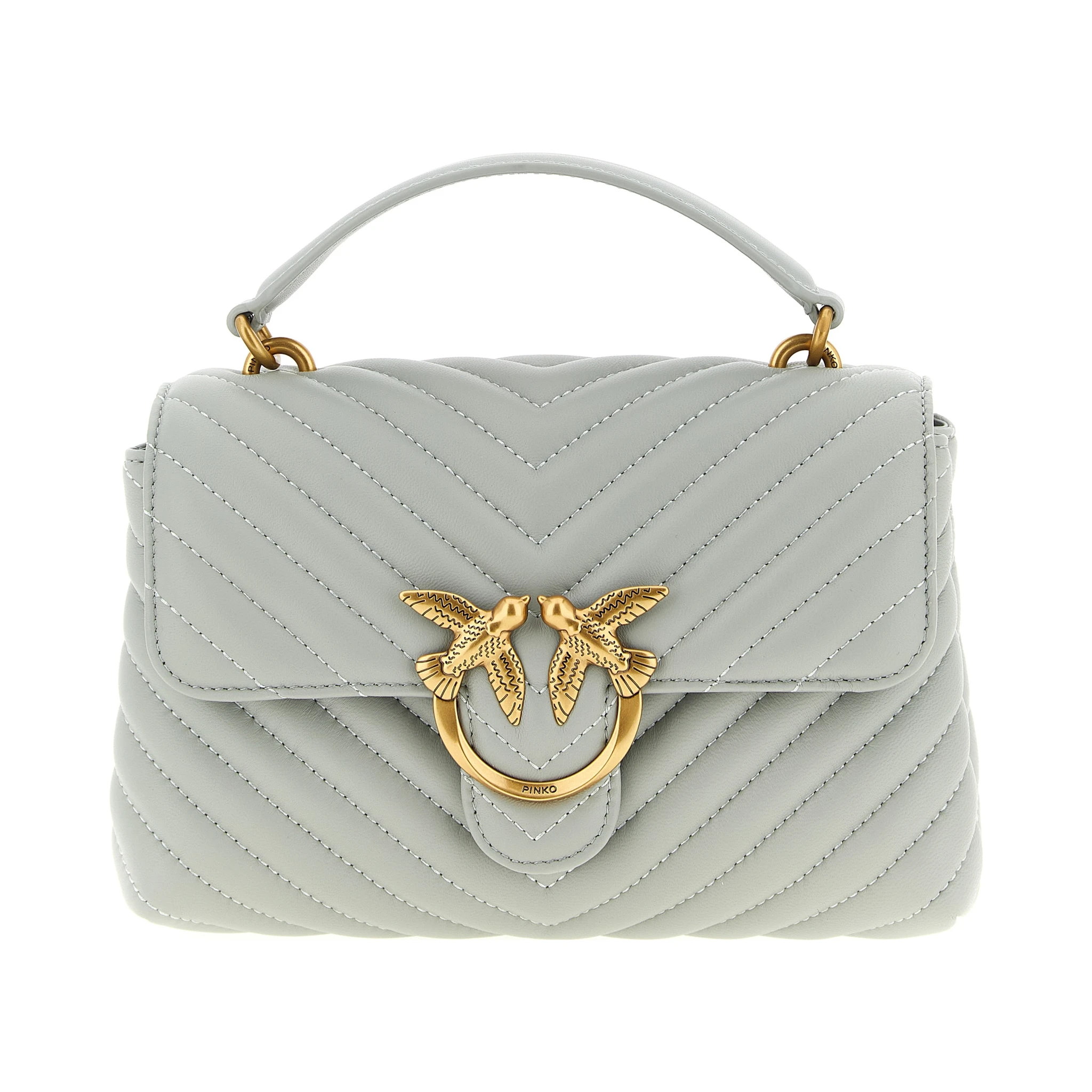 Gray Lambskin Handbag