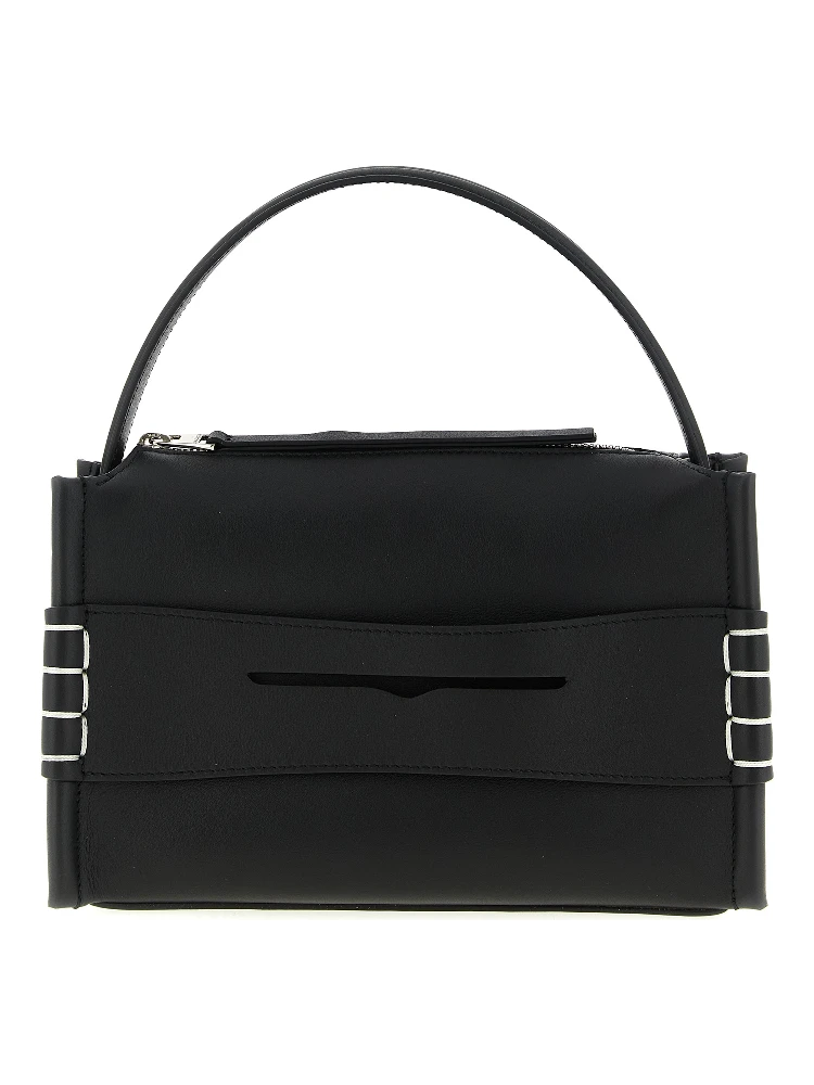 Black Calfskin Shoulder Bag
