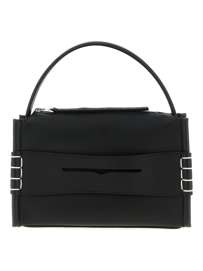 Black Calfskin Shoulder Bag