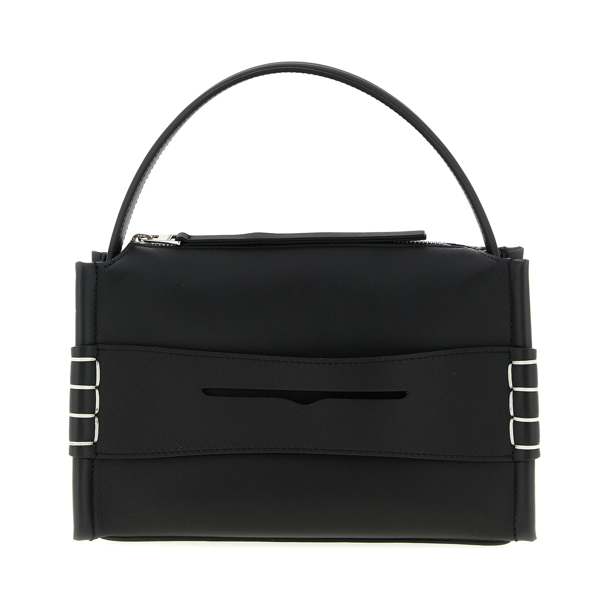 Black Calfskin Shoulder Bag