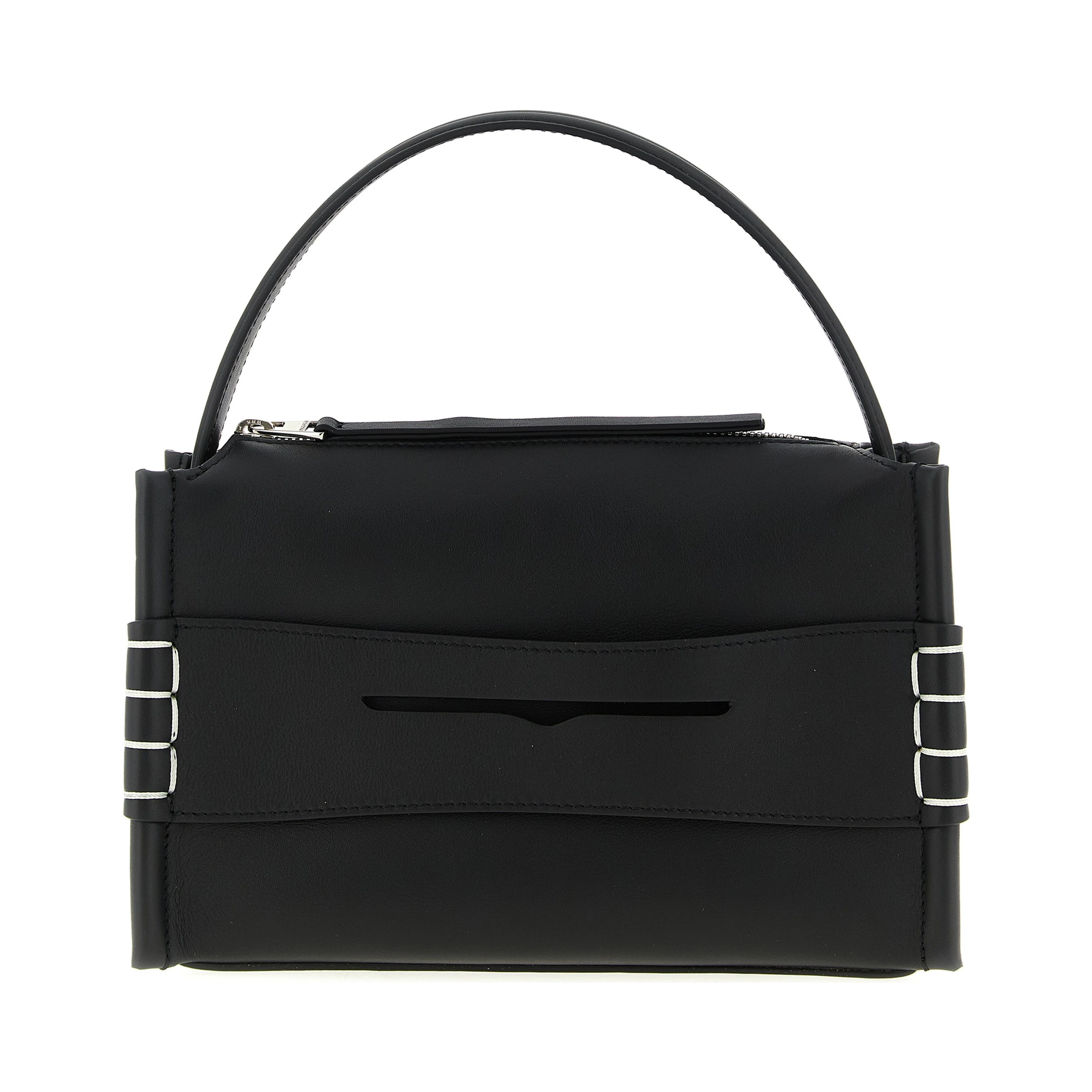 Black Calfskin Shoulder Bag