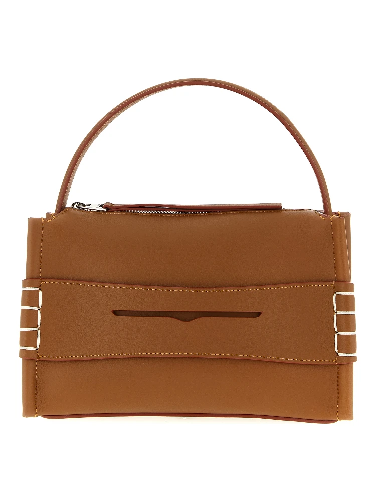 Brown Calfskin Shoulder Bag