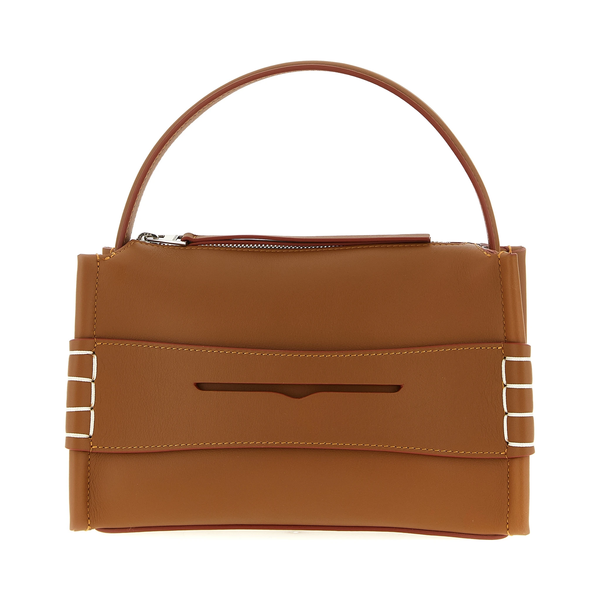 Brown Calfskin Shoulder Bag