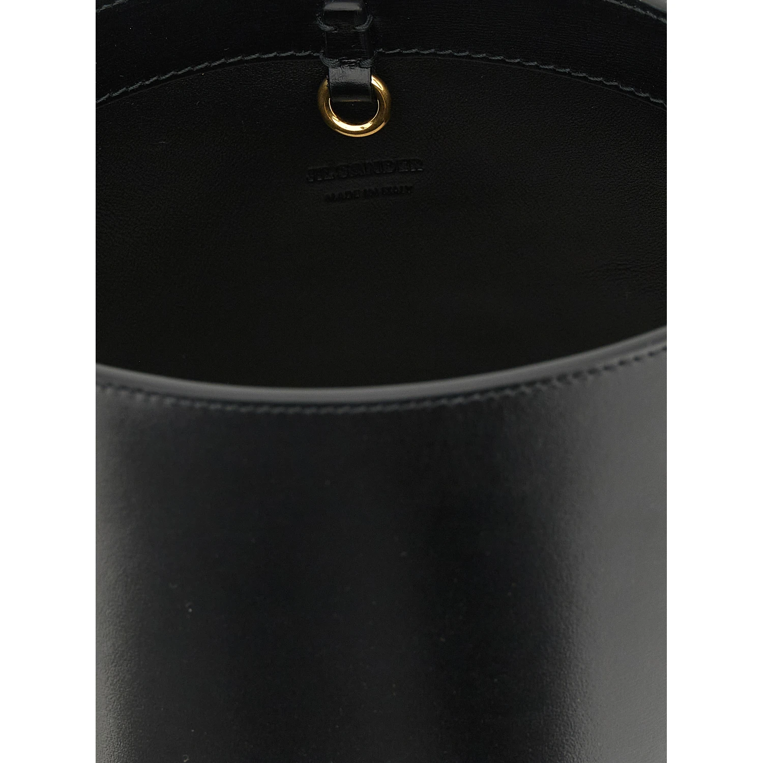 Black Calfskin Shoulder Bag