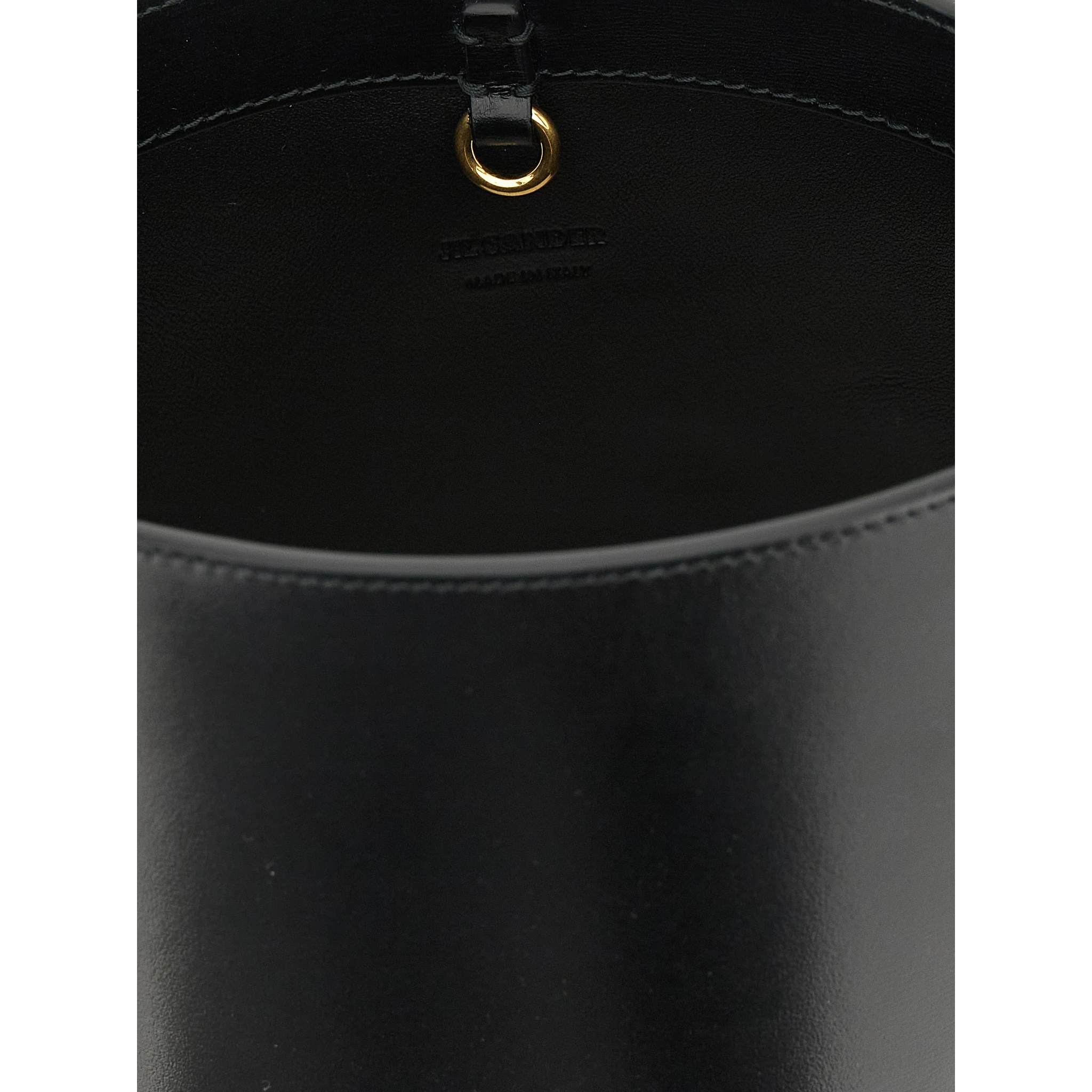 Black Calfskin Shoulder Bag