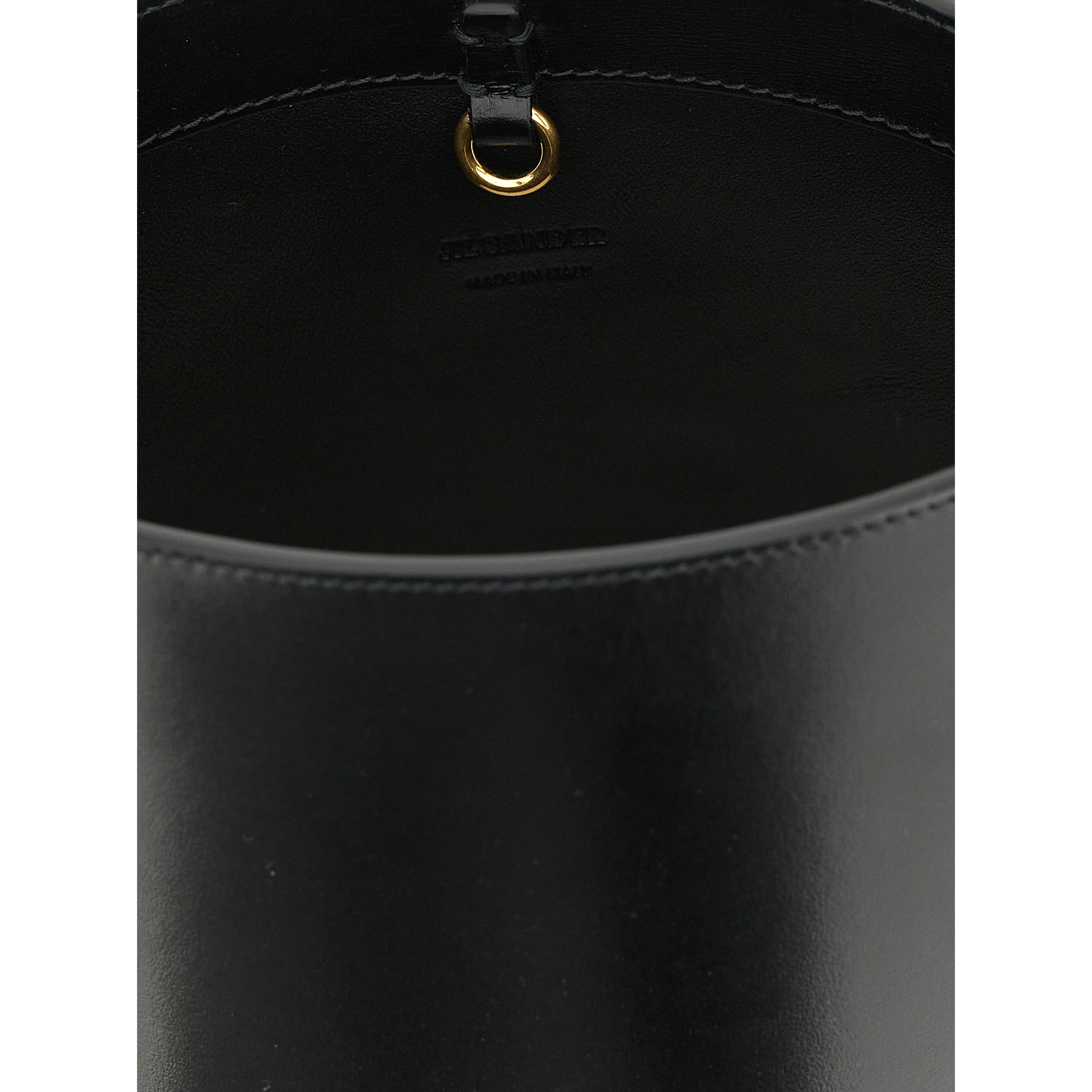 Black Calfskin Shoulder Bag
