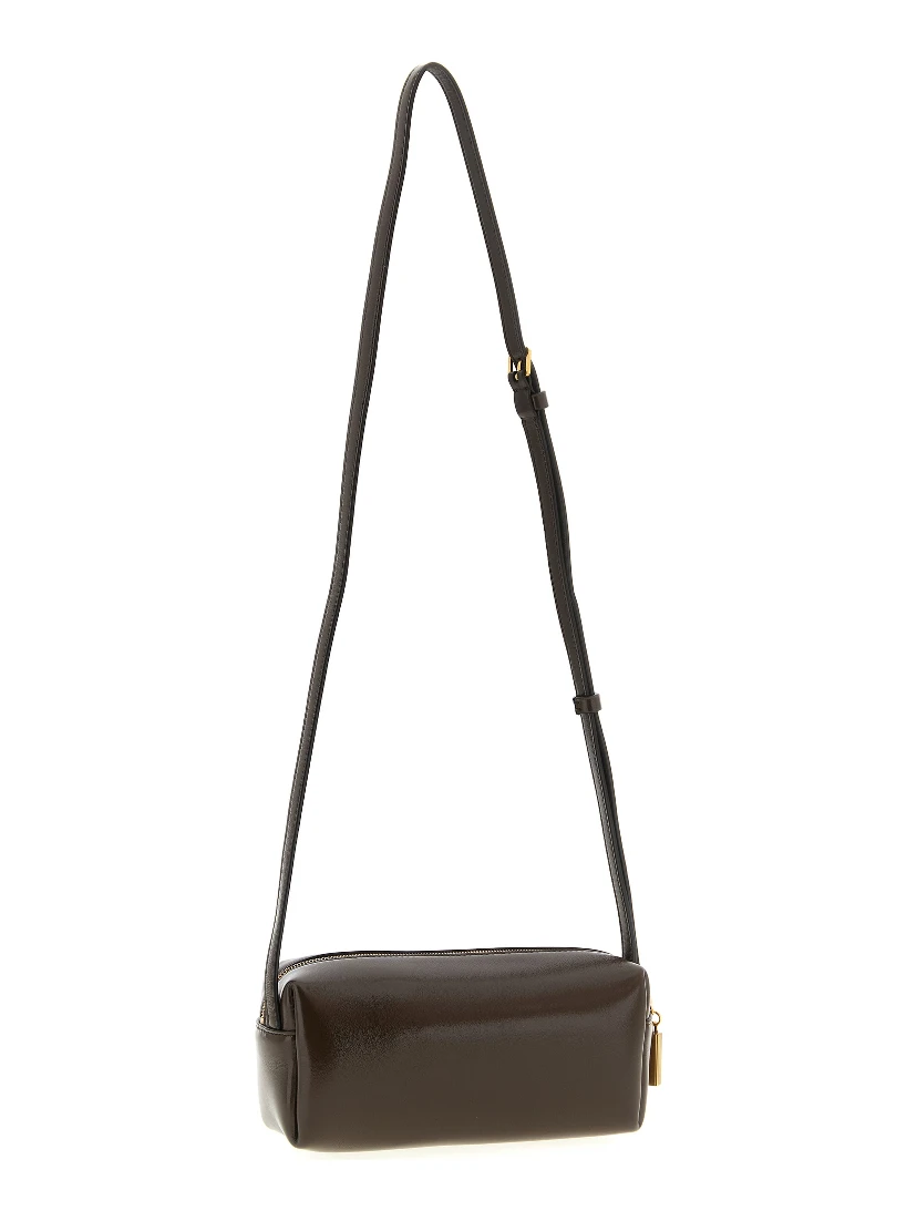 Brown Calfskin Crossbody Bag