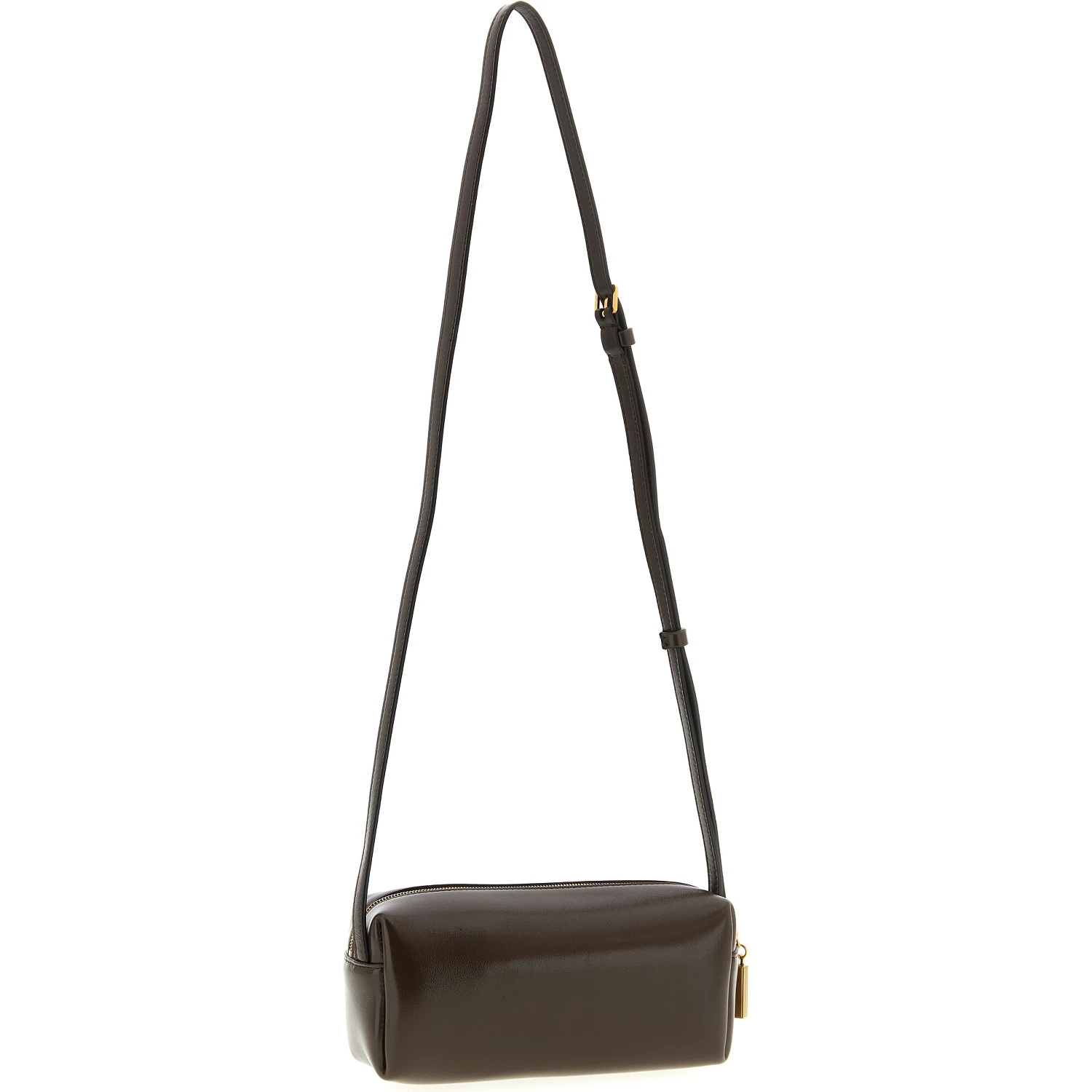 Brown Calfskin Crossbody Bag
