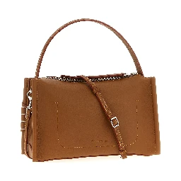 Brown Calfskin Shoulder Bag