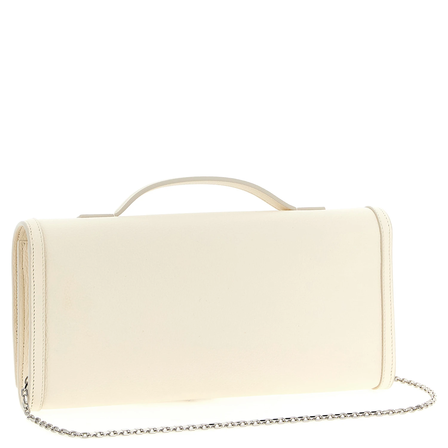 White Calfskin Clutch Bag