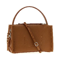 Brown Calfskin Shoulder Bag