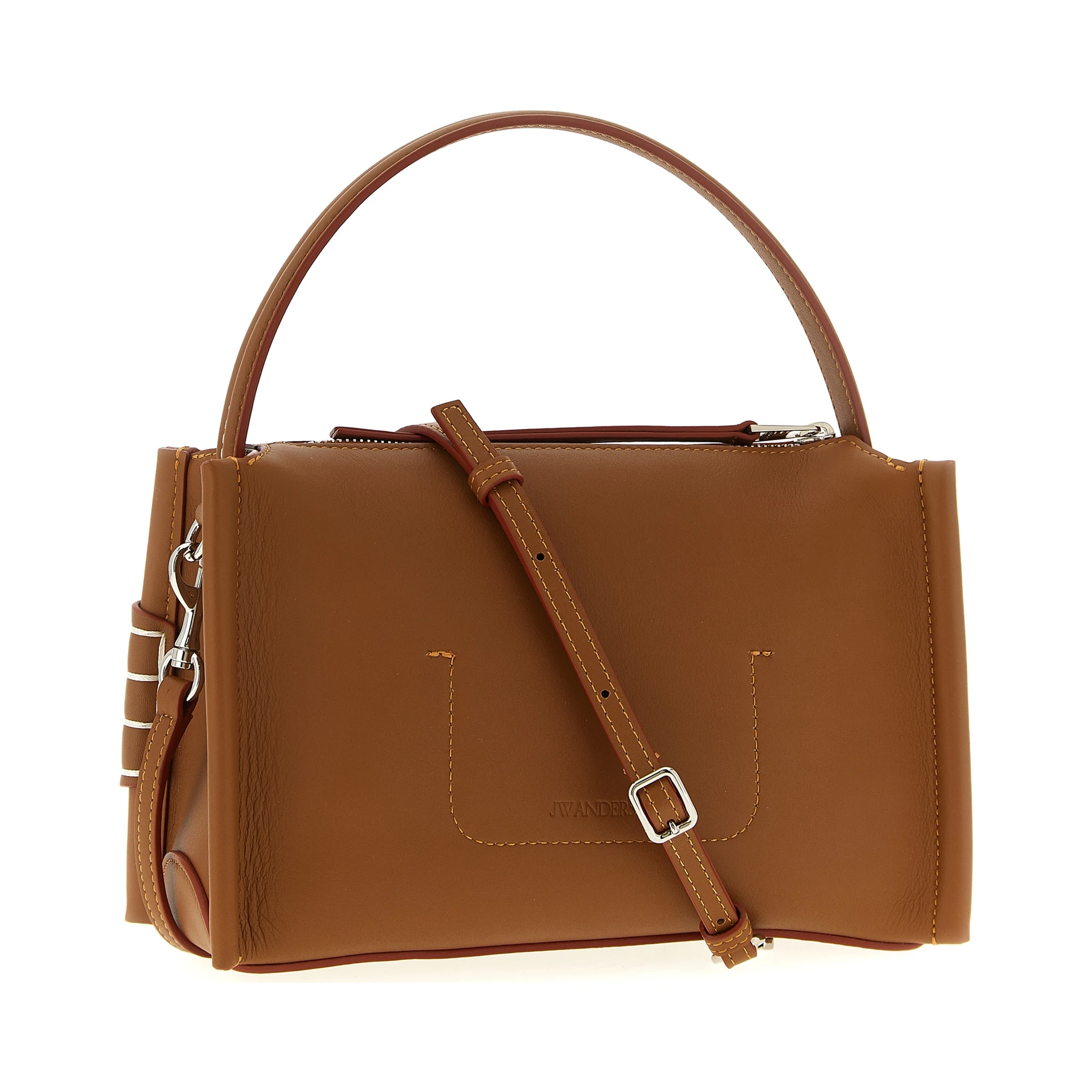 Brown Calfskin Shoulder Bag