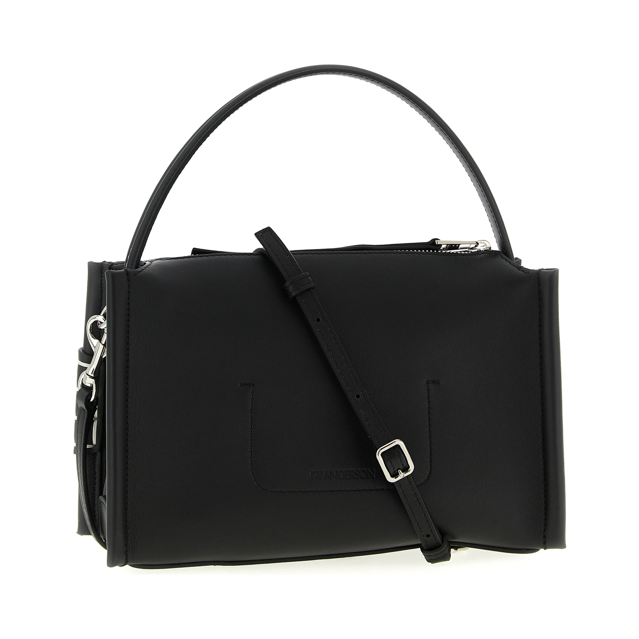 Black Calfskin Shoulder Bag