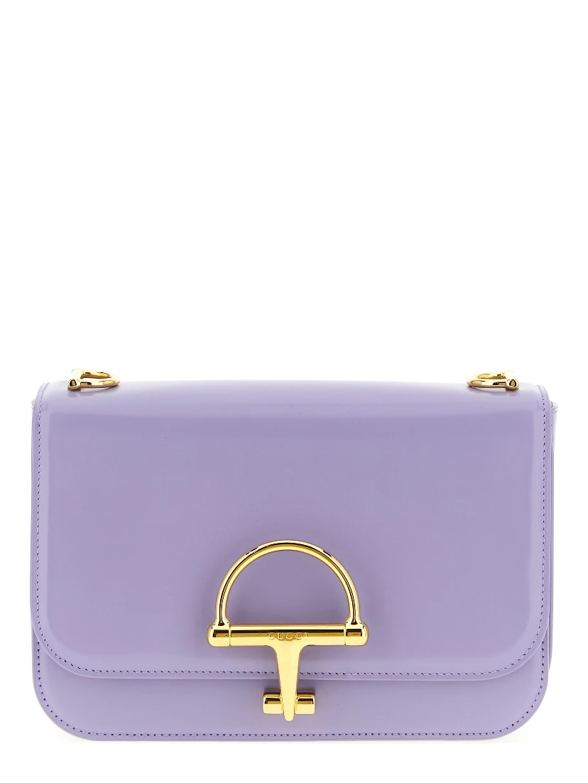 Purple Calfskin Shoulder Bag