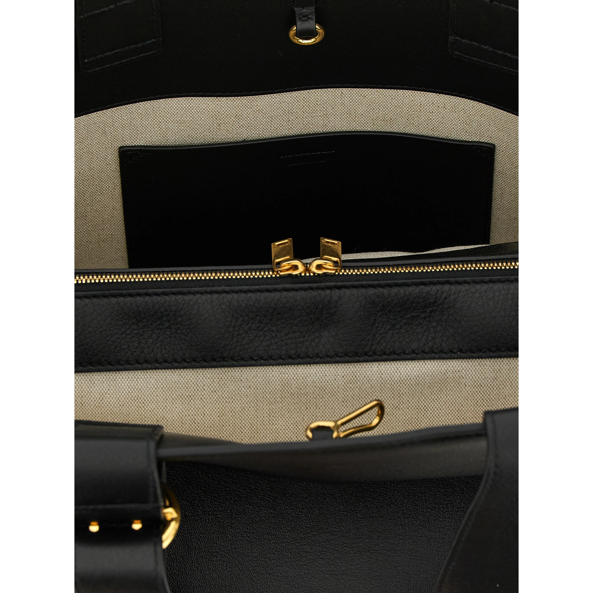 Black Calfskin Tote Bag