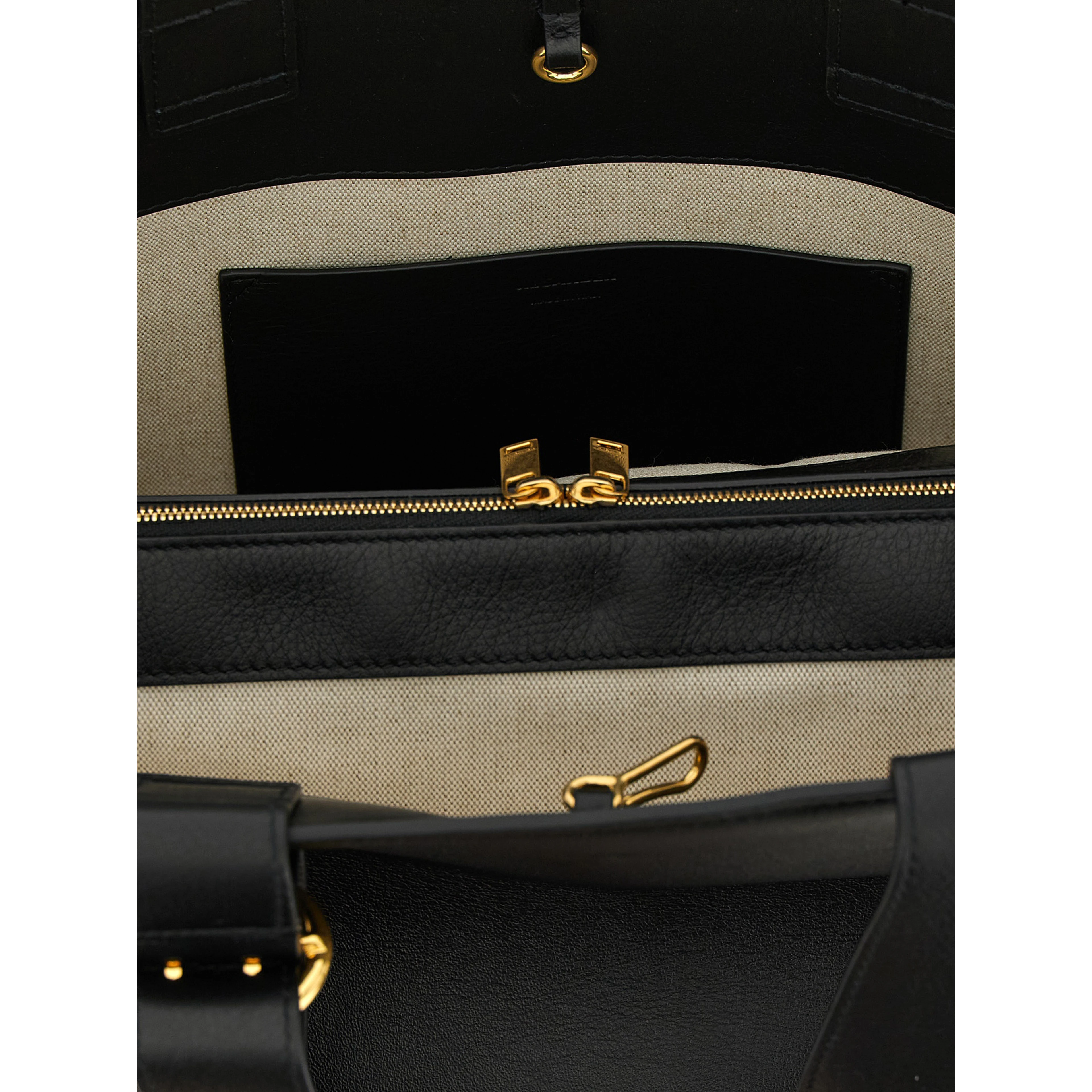 Black Calfskin Tote Bag