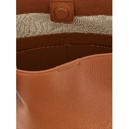 Brown Calfskin Shoulder Bag
