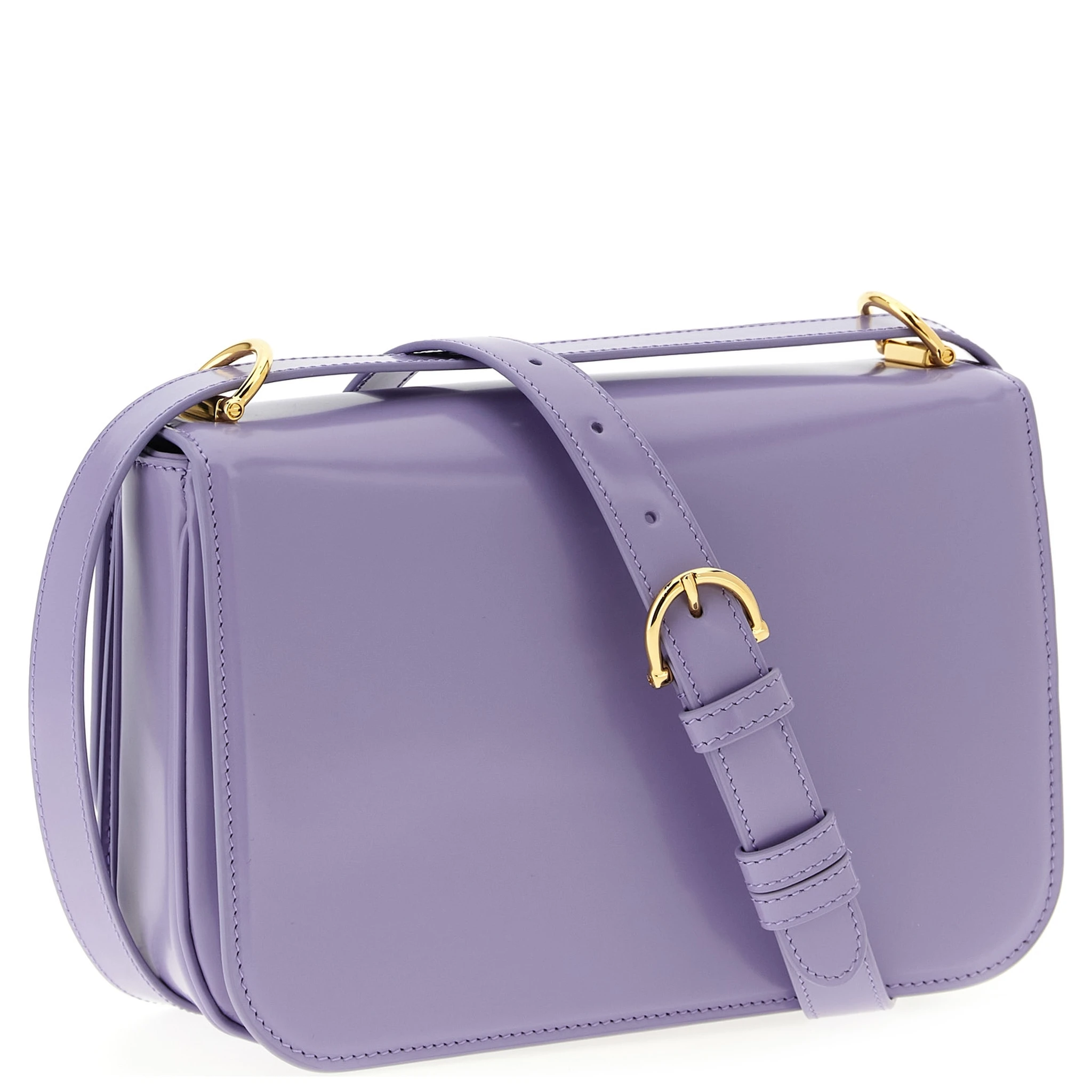 Purple Calfskin Shoulder Bag