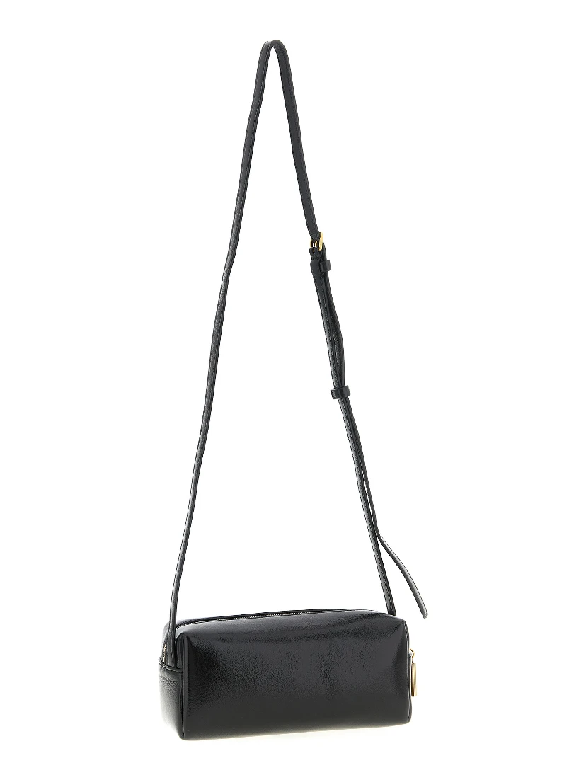 Black Calfskin Crossbody Bag