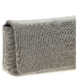 Silver Leather Clutch Bag