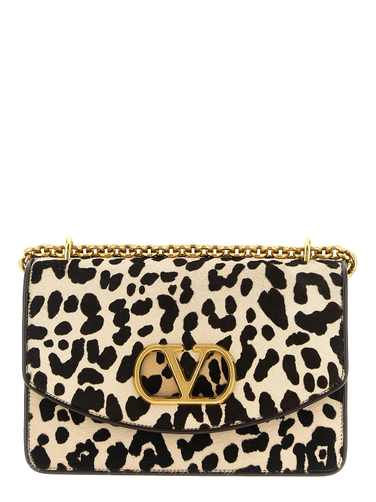 Multicolor Calfskin Shoulder Bag