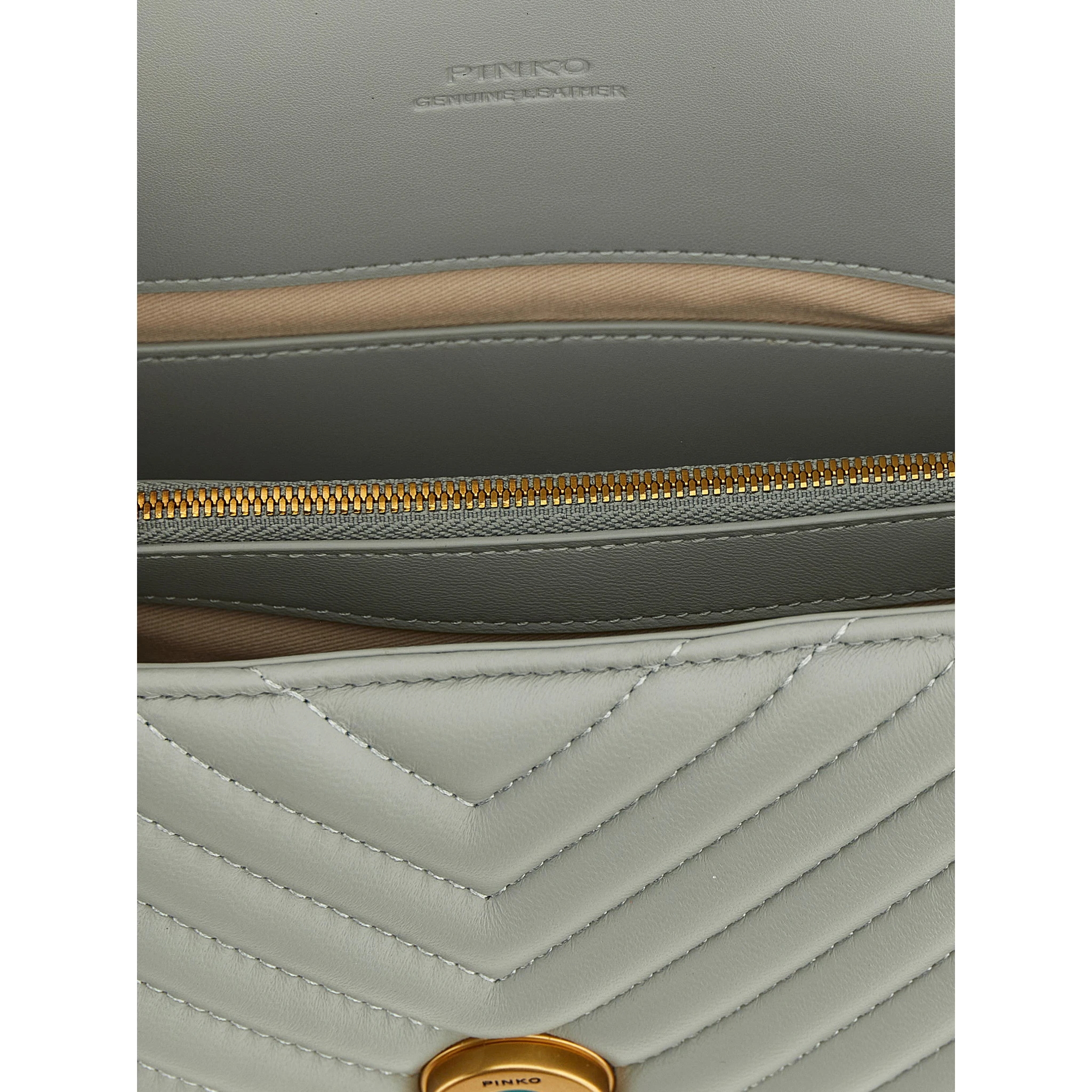 Gray Lambskin Handbag