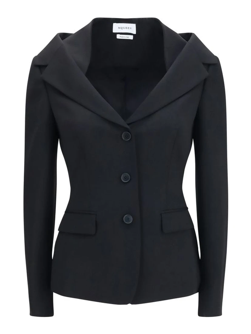 Black Wool Oves Aries Full-Length Jacket