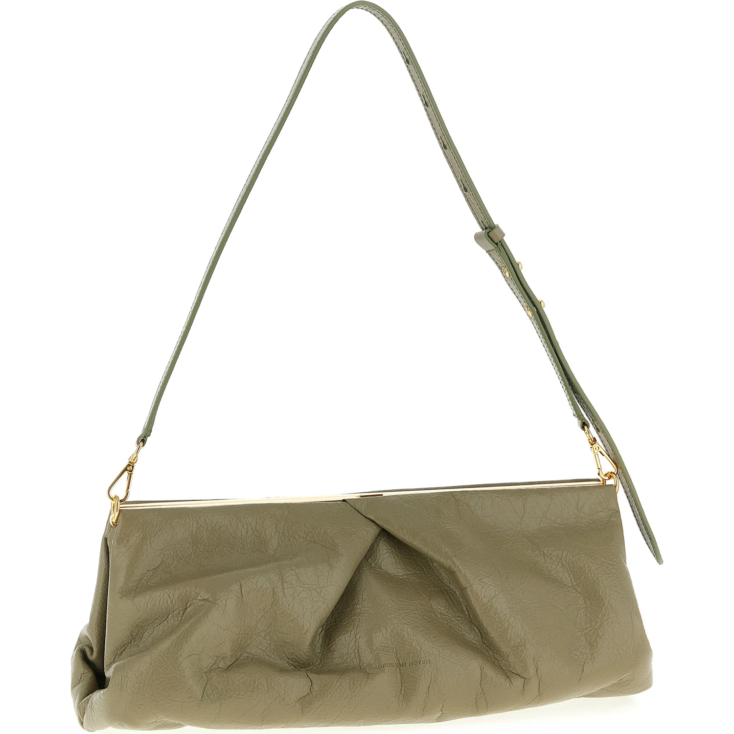 Bicolor Calfskin Clutch Bag