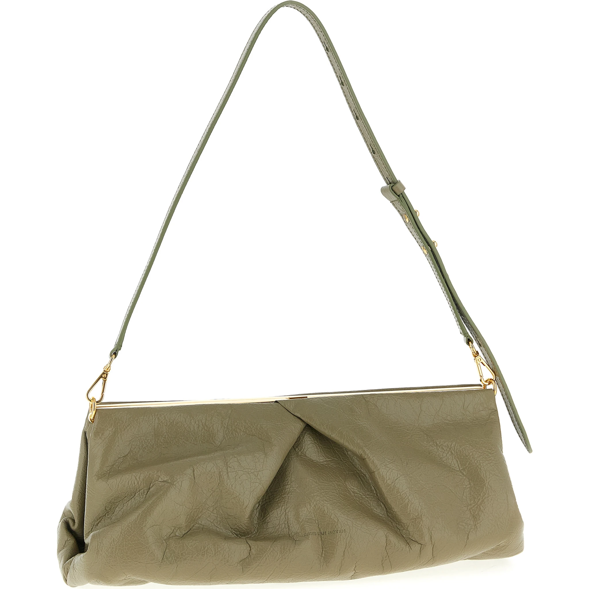 Bicolor Calfskin Clutch Bag