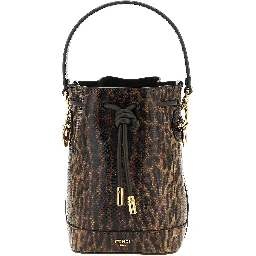 Brown Velvet Leather Handbag