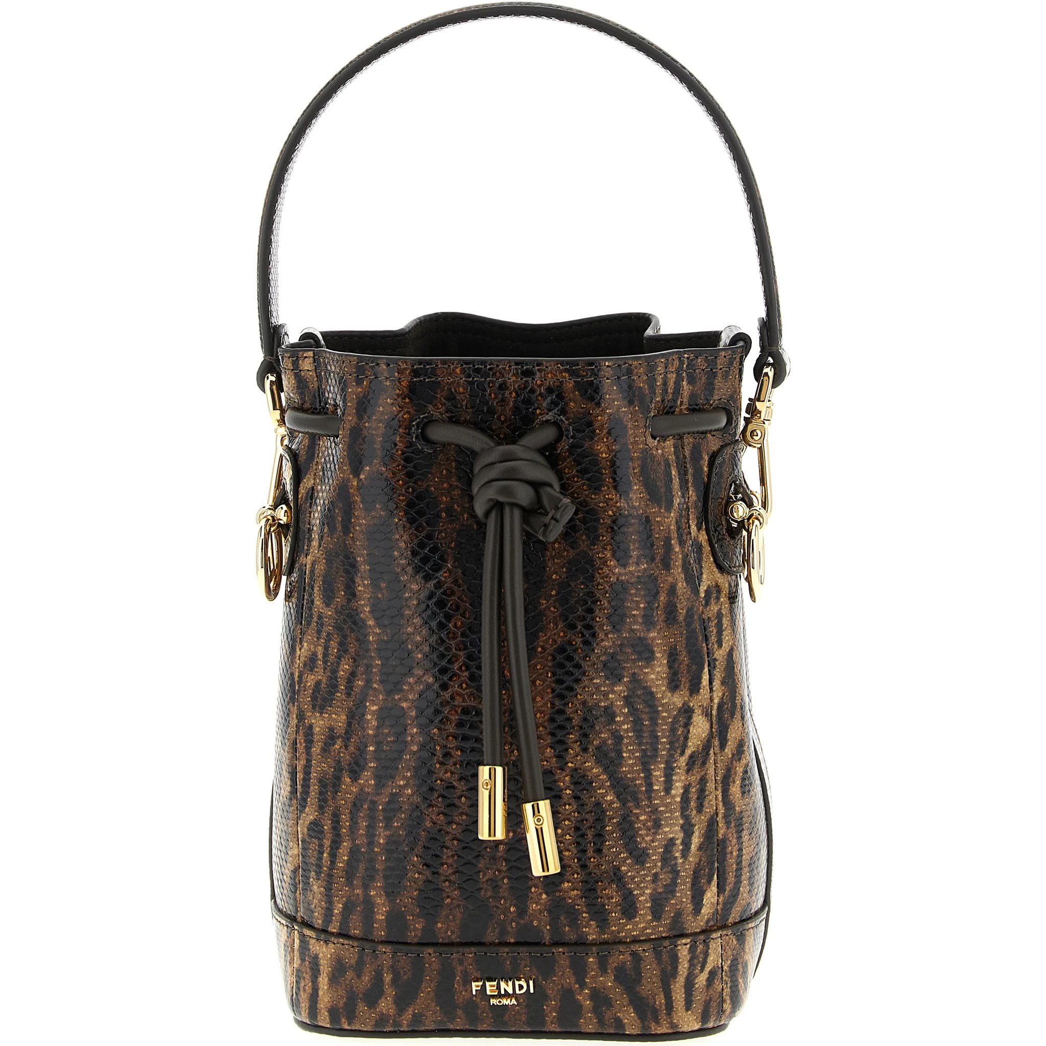 Brown Velvet Leather Handbag