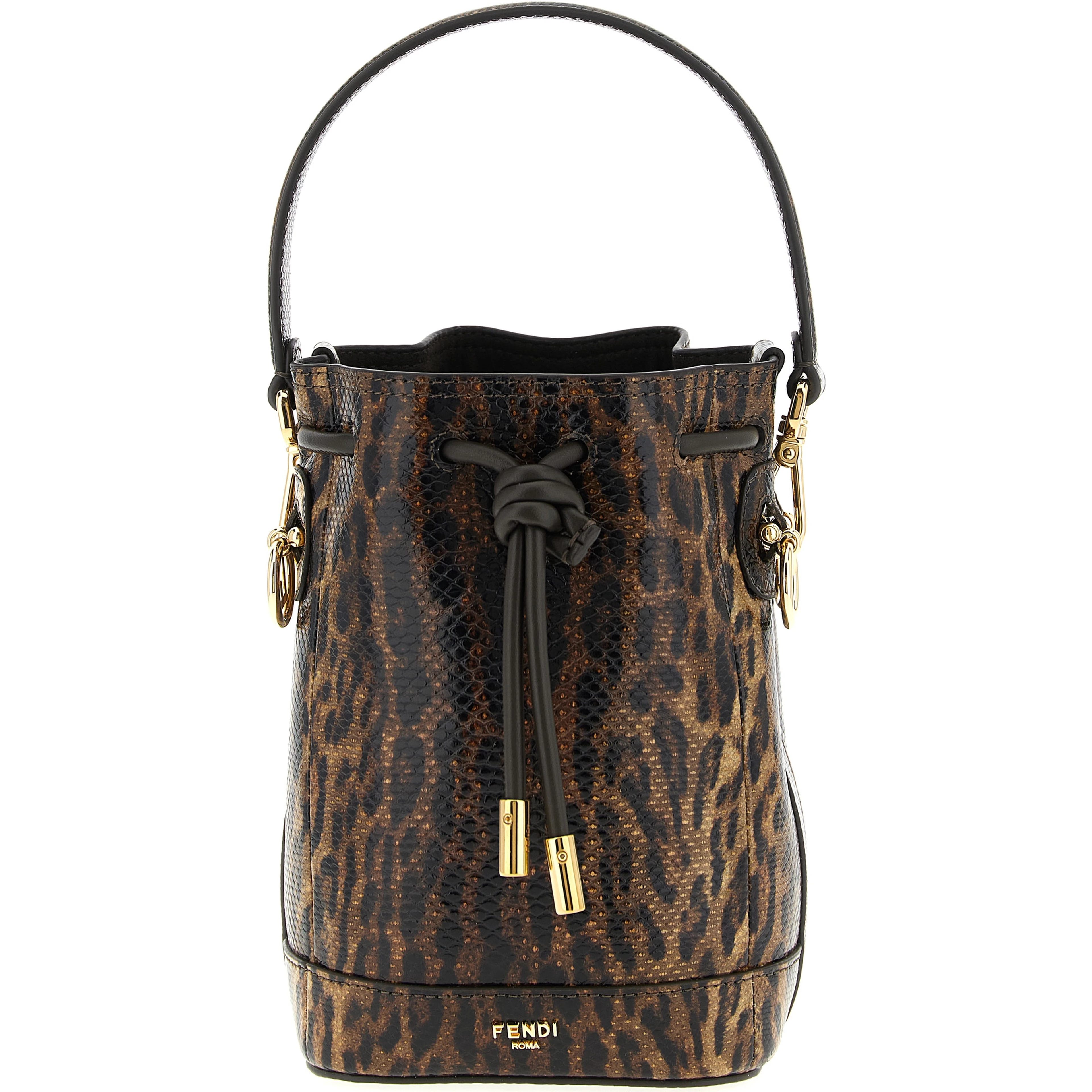 Brown Velvet Leather Handbag