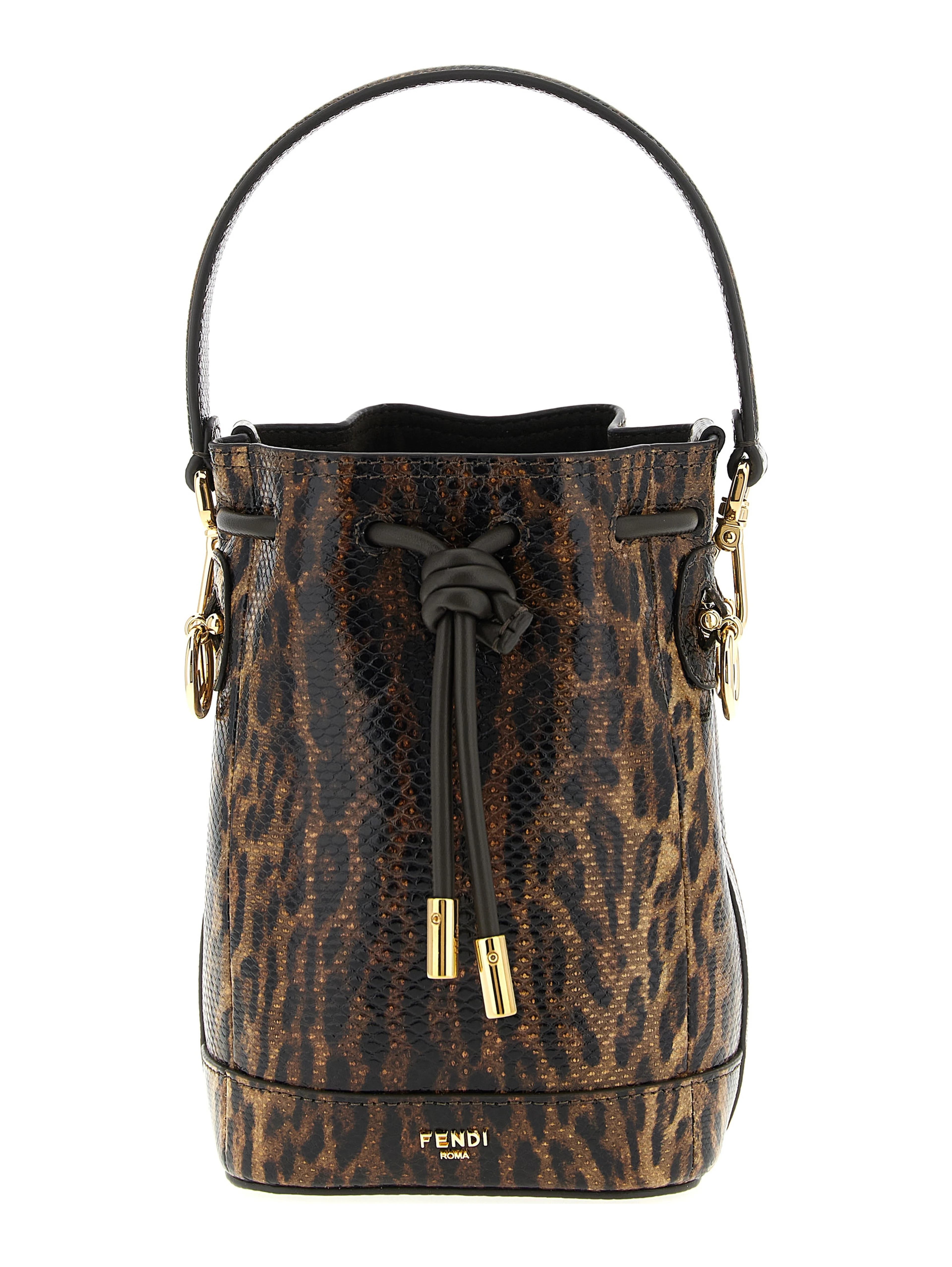 Brown Velvet Leather Handbag