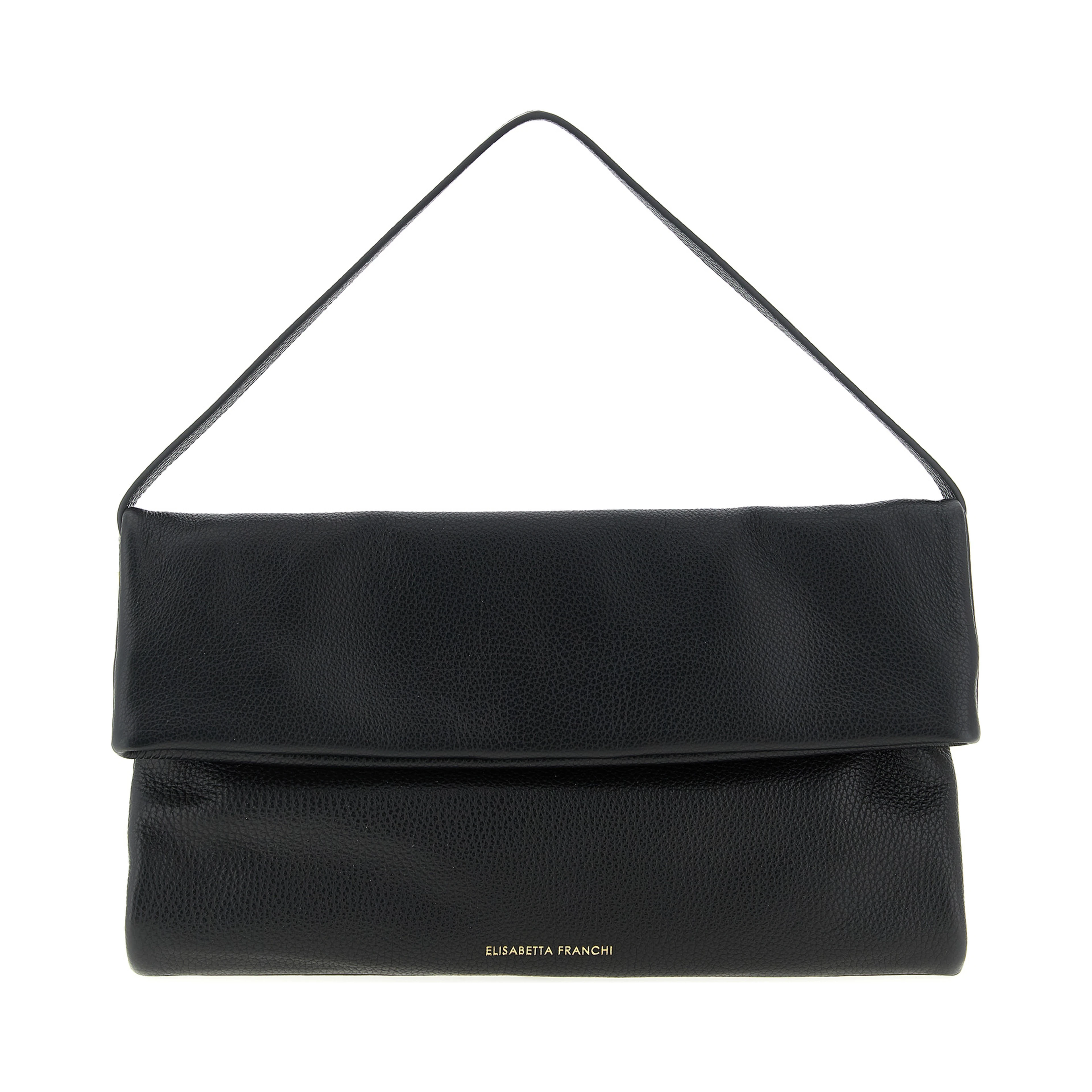 Black Calfskin Shoulder Bag