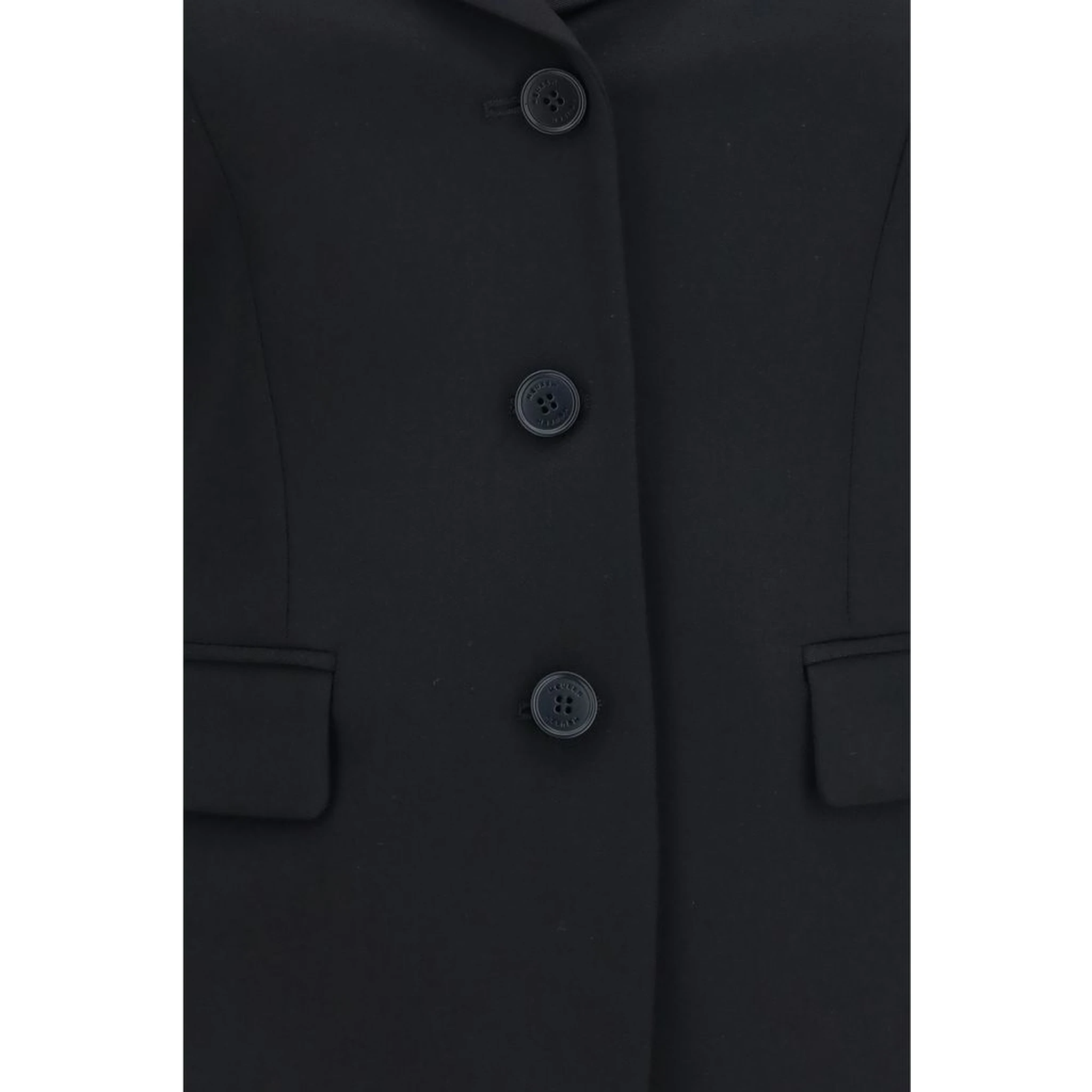 Black Wool Oves Aries Full-Length Jacket