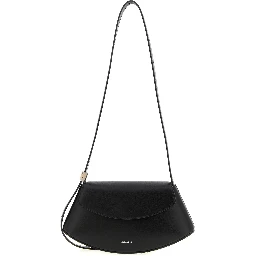 Black Bovine Leather Crossbody Bag