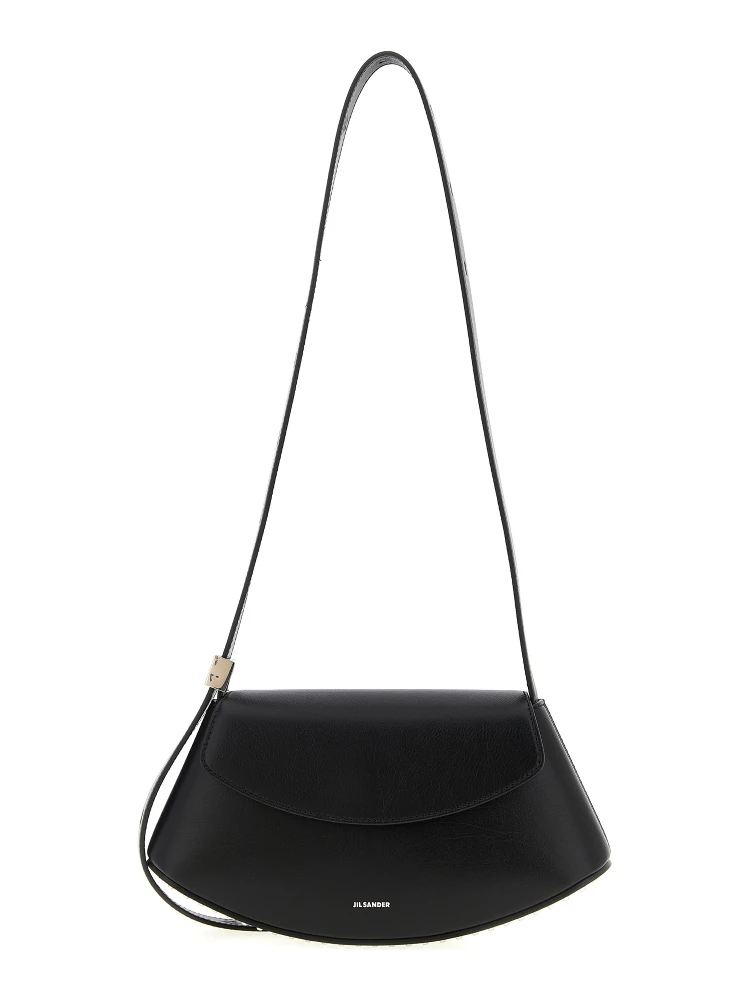 Black Bovine Leather Crossbody Bag
