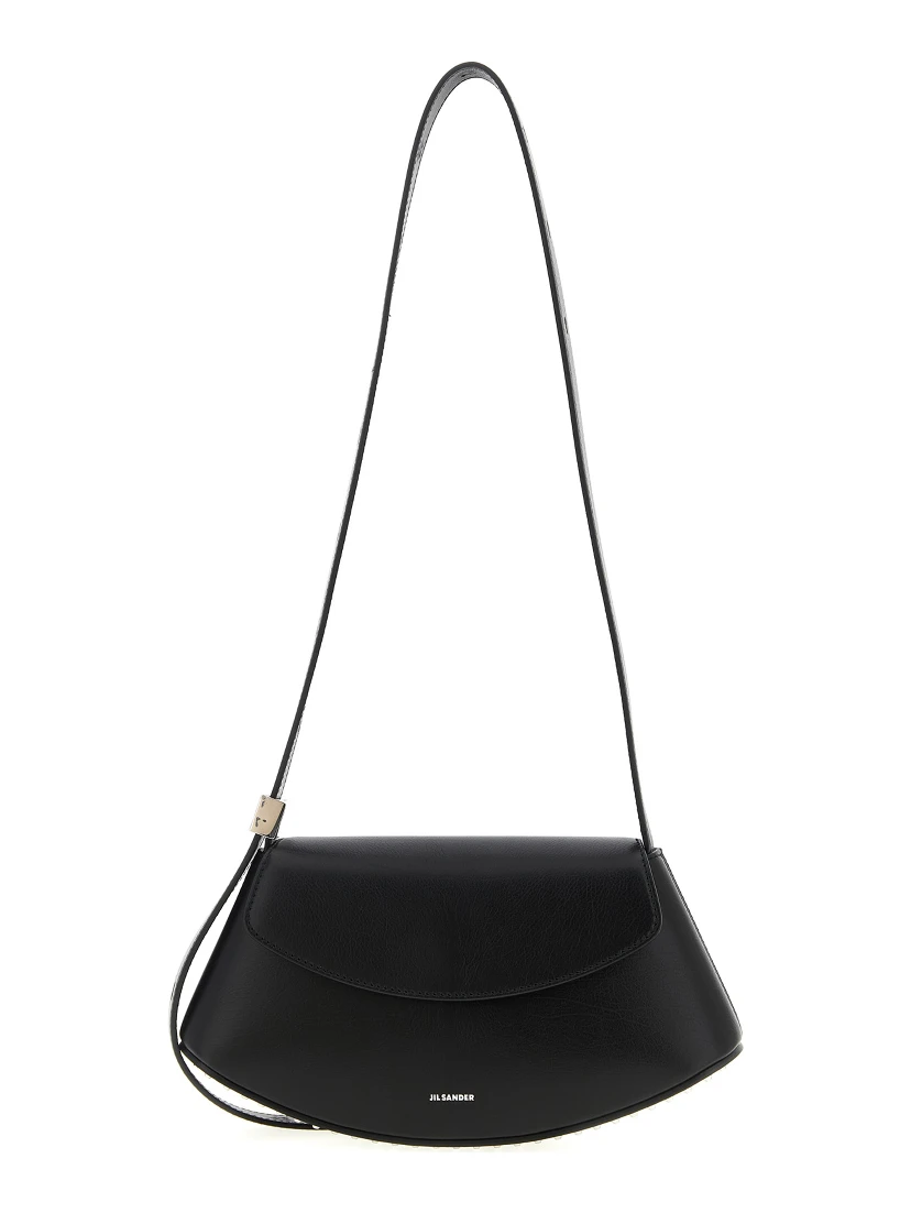 Black Bovine Leather Crossbody Bag