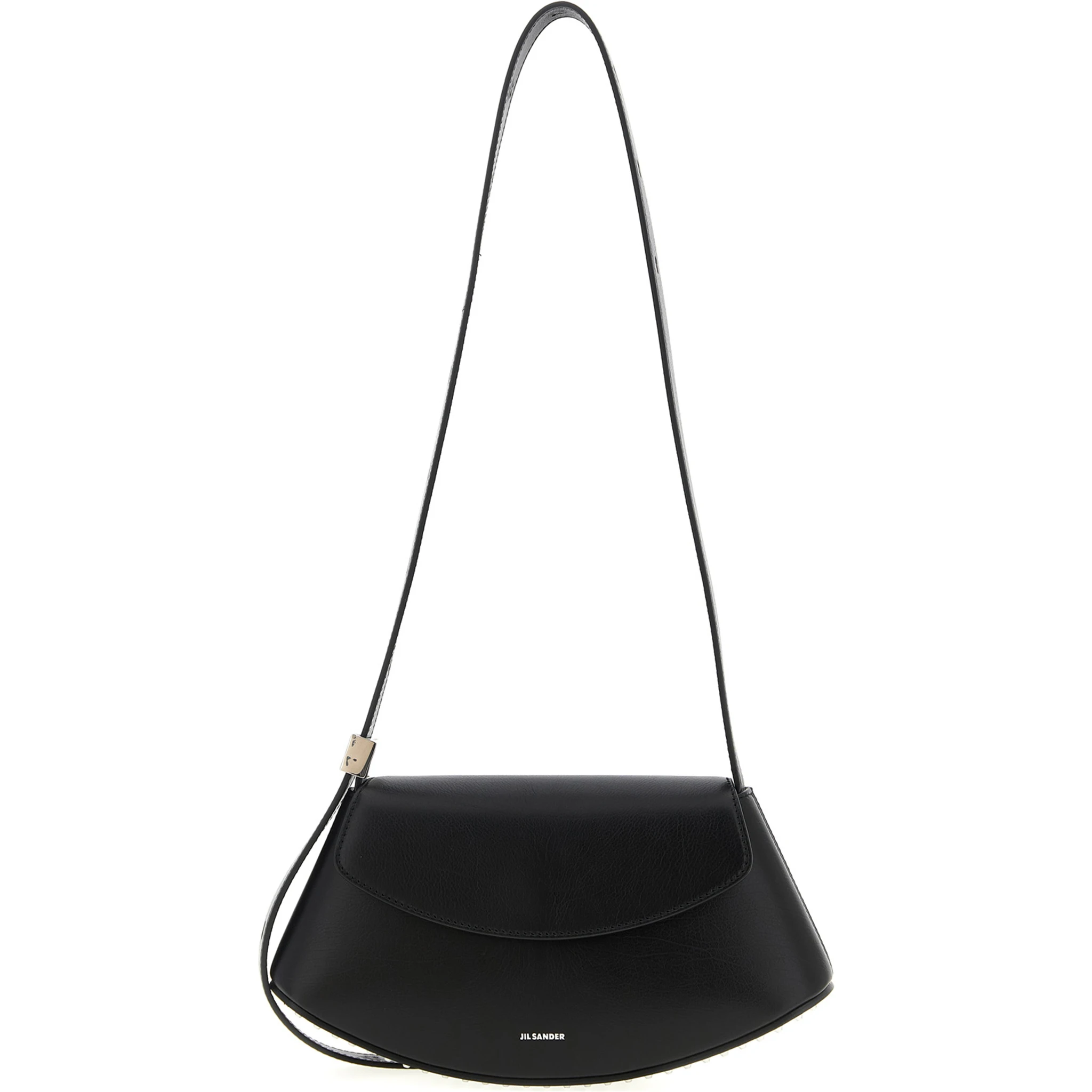 Black Bovine Leather Crossbody Bag