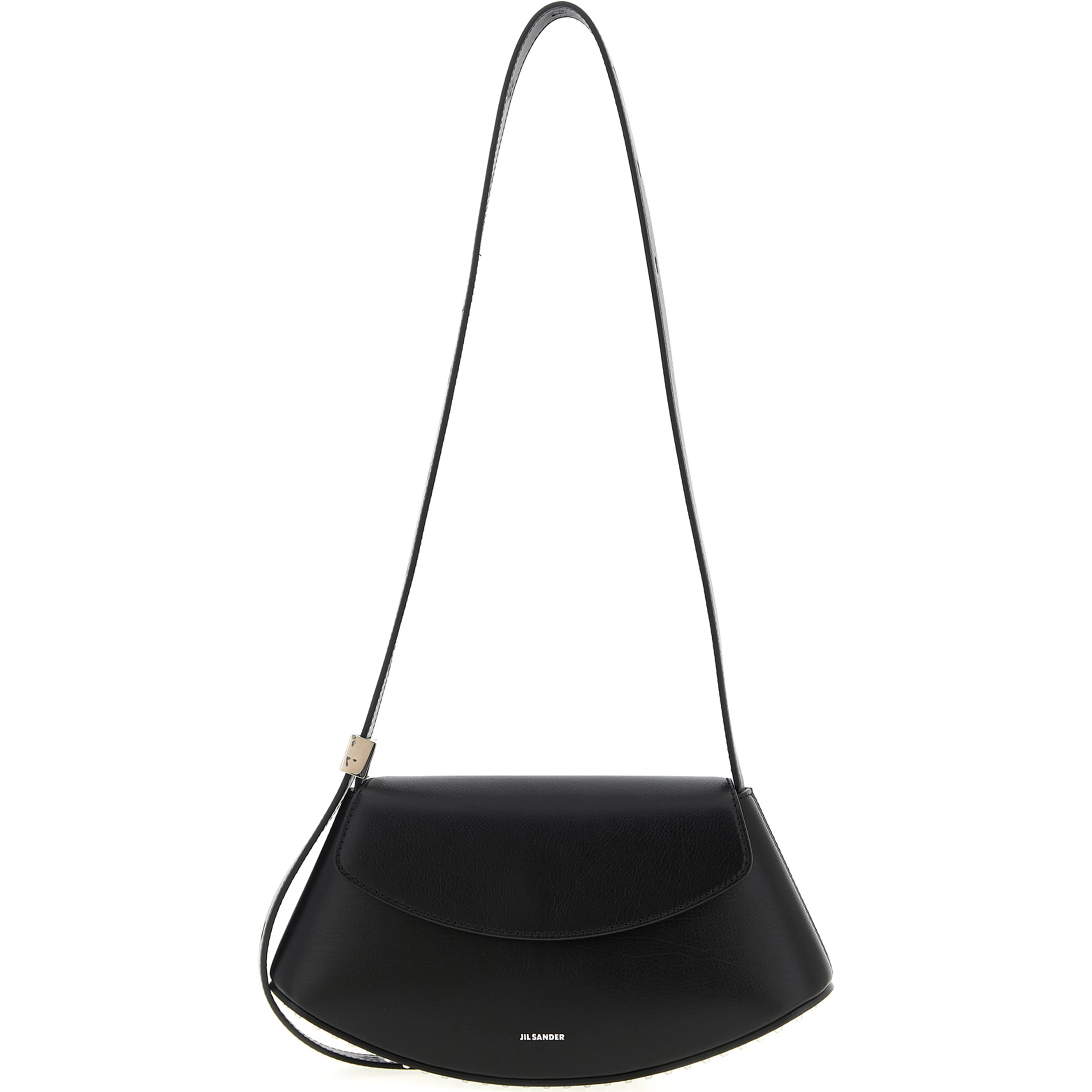 Black Bovine Leather Crossbody Bag
