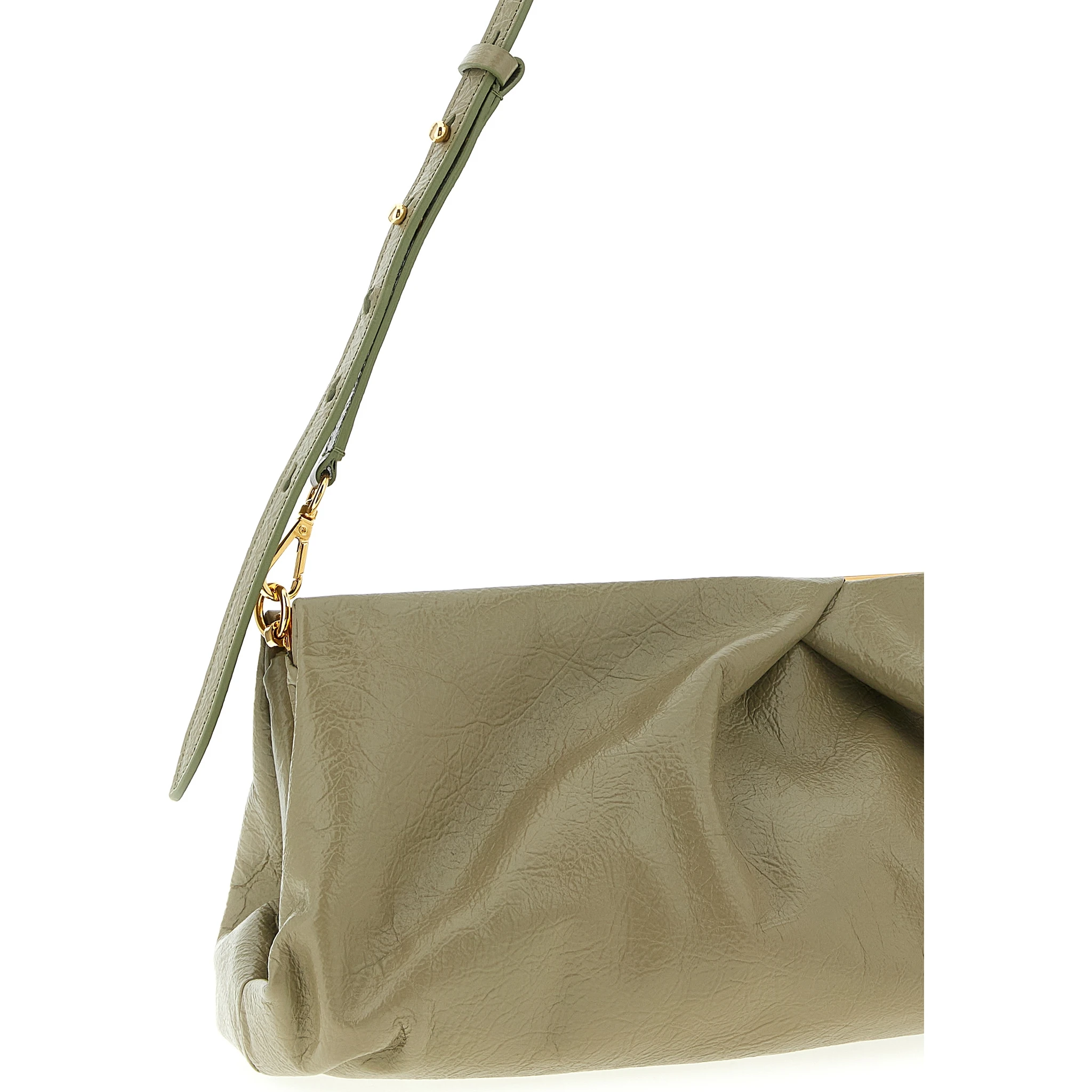 Bicolor Calfskin Clutch Bag