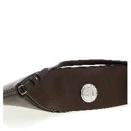 Brown Calfskin Shoulder Bag