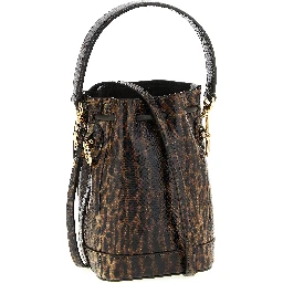 Brown Velvet Leather Handbag