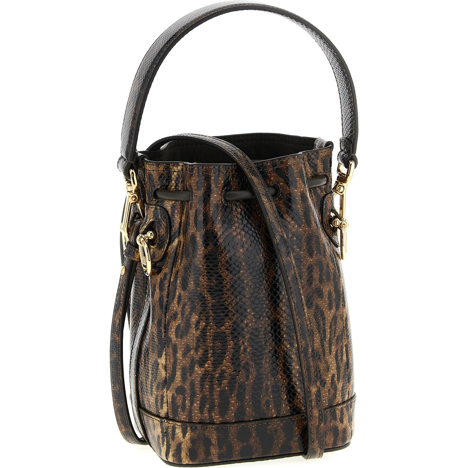 Brown Velvet Leather Handbag