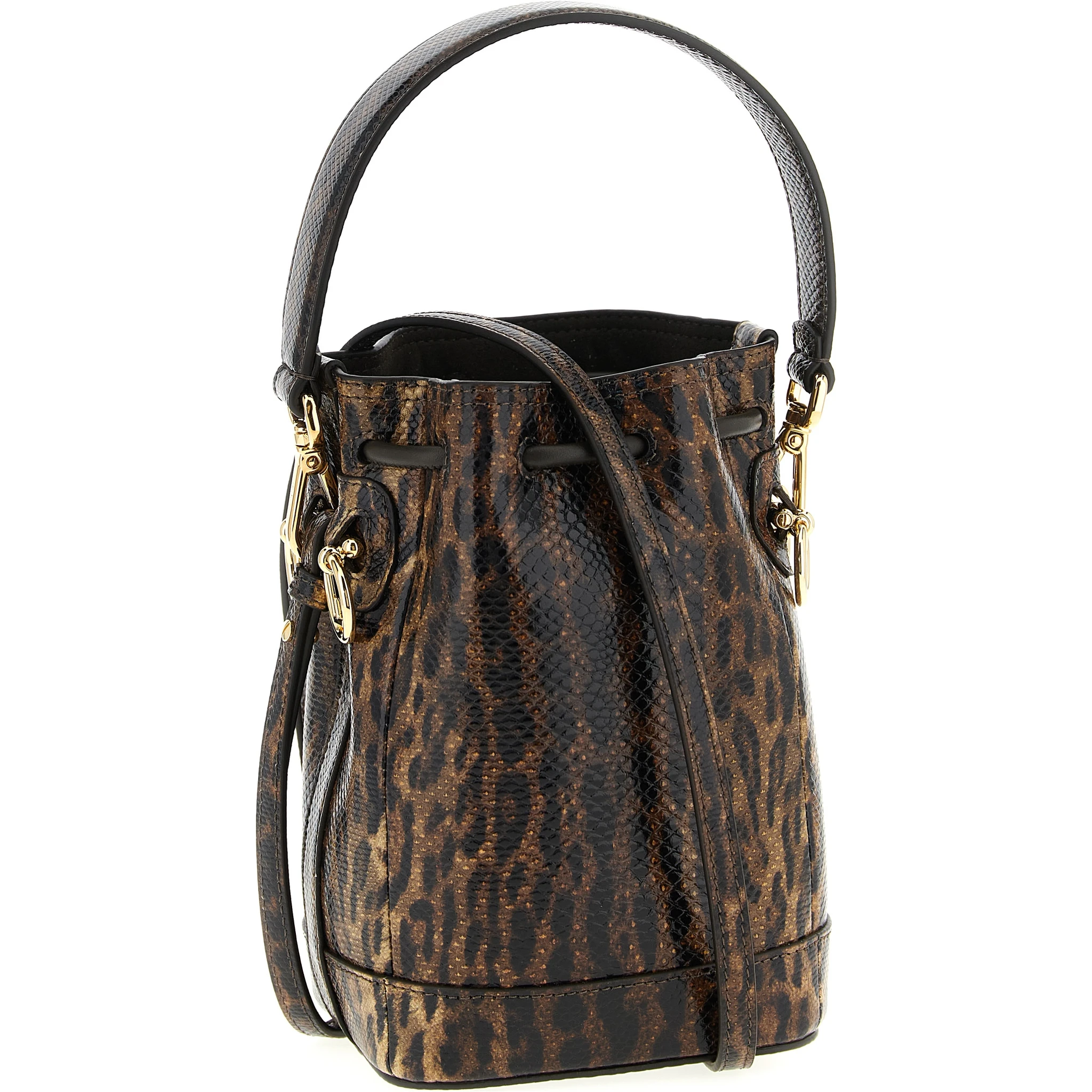 Brown Velvet Leather Handbag