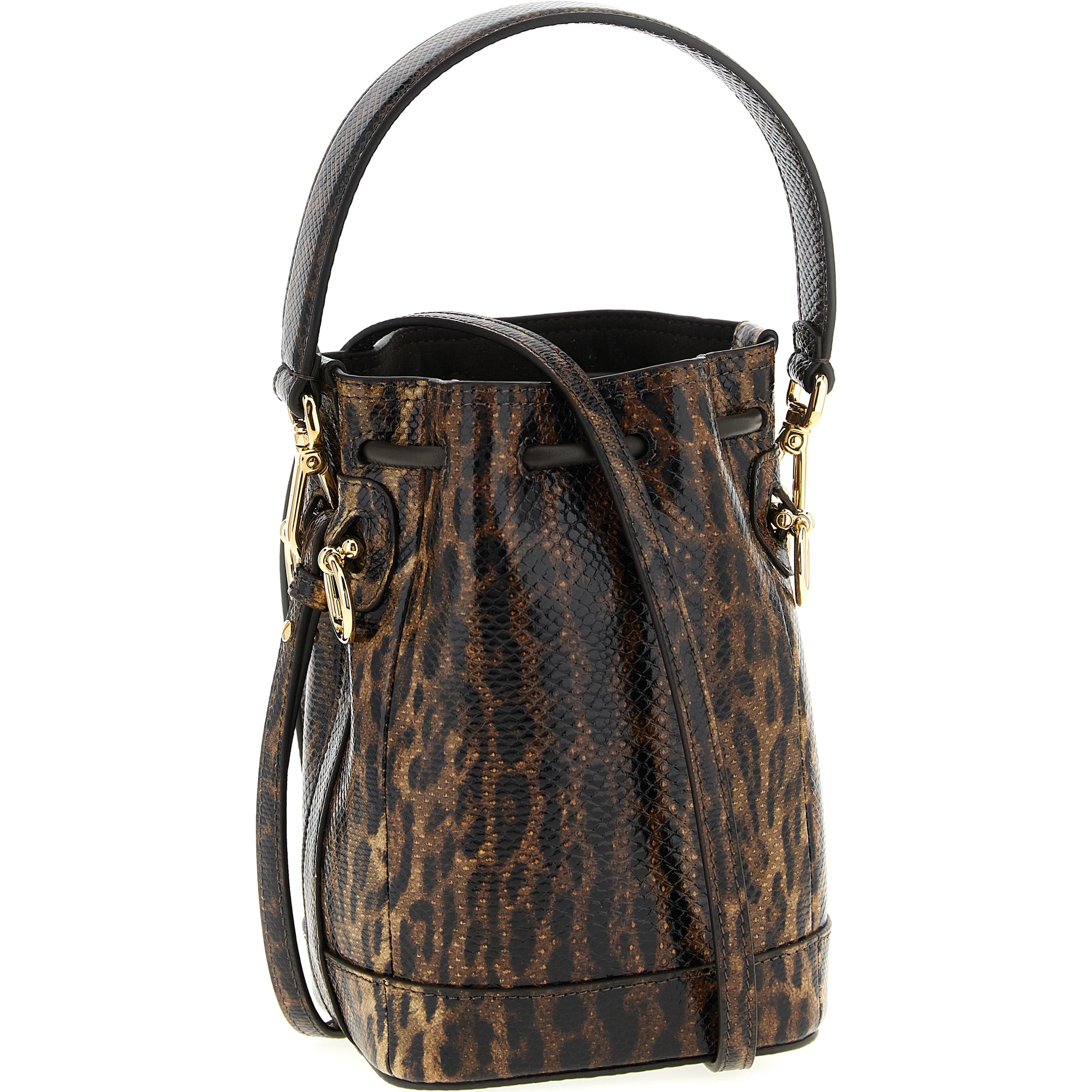 Brown Velvet Leather Handbag